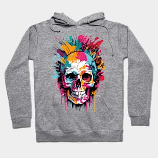 Skull Art Colourful - Skull and Bones Hoodie